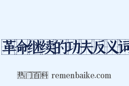 革命继续的功夫反义词是什么意思的图片
